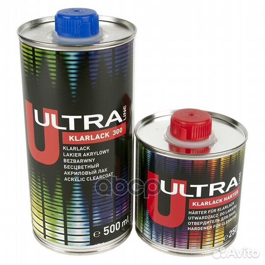 Лак акриловый MS 2+1 Ultra Klarlack 300, 1л+0,5л