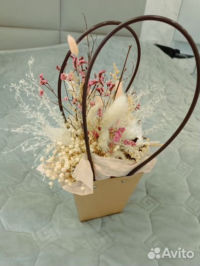 Букет из сухоцветов подарок на день учителя