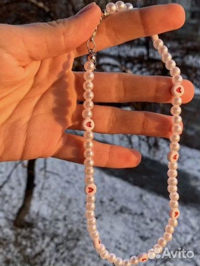 Кулон сердце и ожерелье y2k