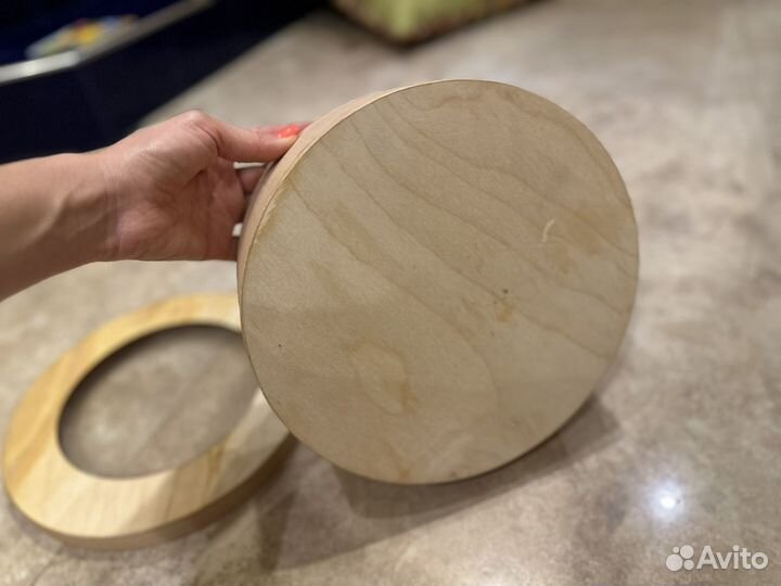 Деревянная коробка с прозрачной крышкой 25 см