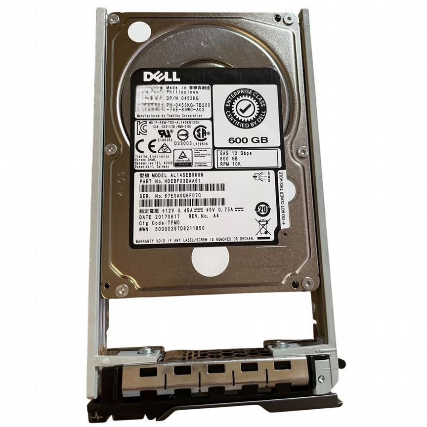 [453KG] Жесткий Диск Dell 600gb 10k 2.5 Sas 453kg