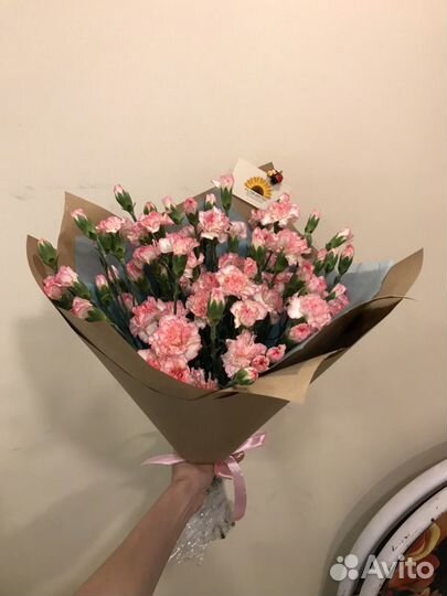 Букет из кустовых гвоздик (Диантус)