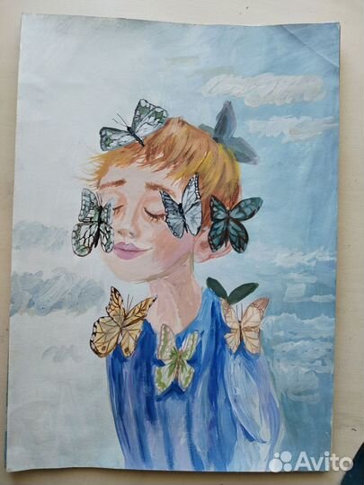 Рисунки гуашью и карандашом