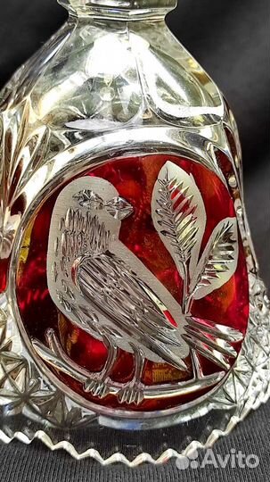 Хрустальный колокольчик Hofbauer Red bird Германия