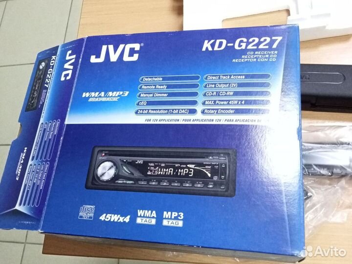 Автомагнитола JVC KD-G227 новая