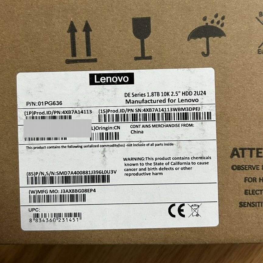 [01PG636] Жесткий Диск Lenovo 1.8tb 4xb7a14113 De 01pg636