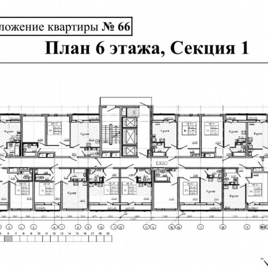 Квартира-студия, 22,6 м², 6/19 эт.