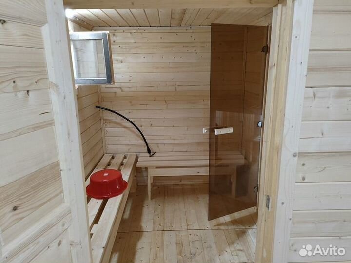 Баня 4х4 каркас С террасой 1,5 м