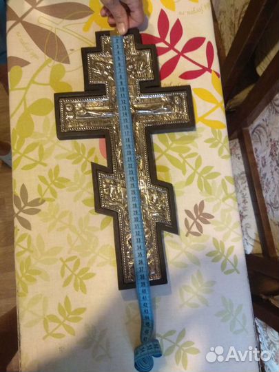 Серебряный крест икона