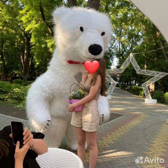 Белый мишка поздравление/аниматоры