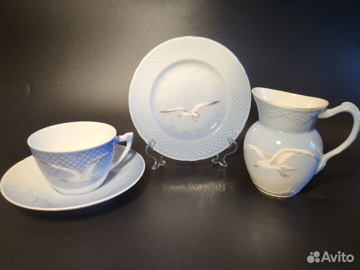 Кофейное трио с молочником Чайка B&G