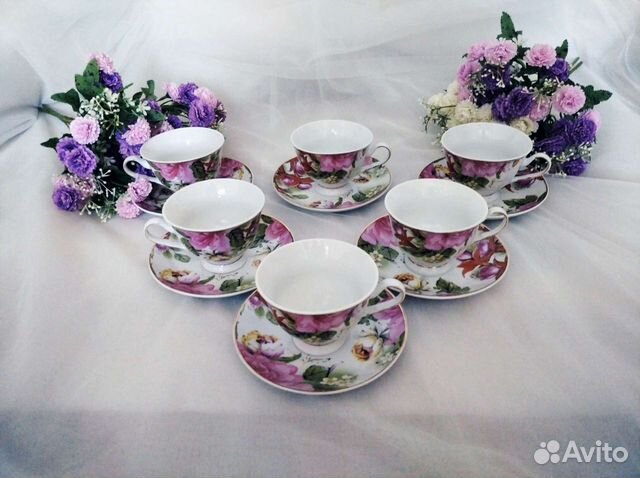 Сервиз чайный Япония фарфор 300 мл. глубокие блюд