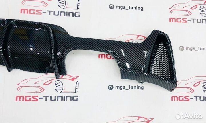 Диффузор BMW 4 F32 M-Performance 2x2 Под карбон
