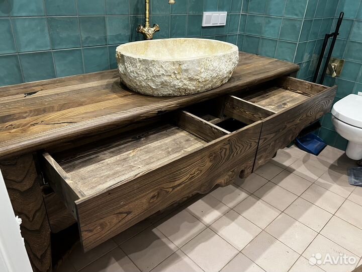 Тумба под раковину/в ванную из массива карагача