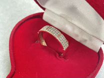 Золотое кольцо с бриллиантами 17,5 р 585 дорожка
