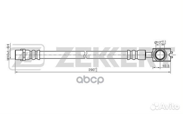 Шланг тормозной задний Audi A4 II 00- A4 III 0