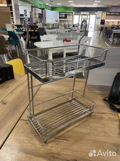 Полка на рейлинг двухярусная