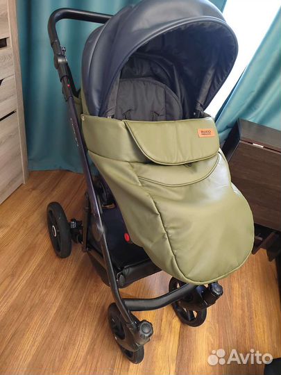 Коляска 3 в 1 из экокожи