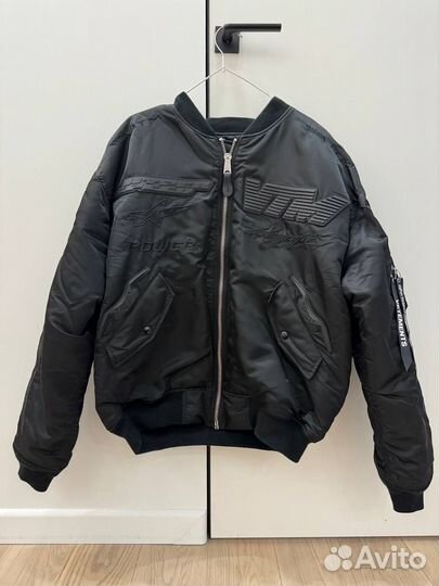 Vetements blackout racing bomber jacket