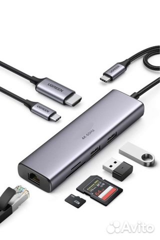 Переходник Ugreen Type C Ethernet hdmi usb 3.0