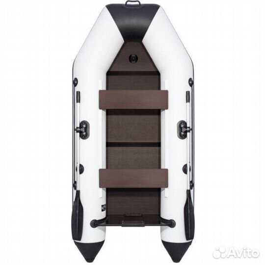 Лодка пвх Аква 2900 Слань-книжка киль светло-серый