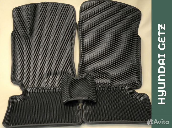 EVA коврики для Hyundai Getz 3D с бортами