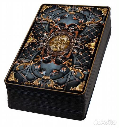 Карты Таро The Elemental Wisdom Tarot 12cm, Taroteca / Таро Мудрость Стихий, черный срез UV (soft 63