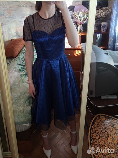 Вечернее платье миди 46 размера
