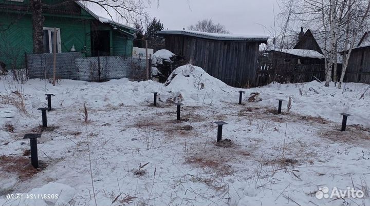 Винтовые сваи с монтажом