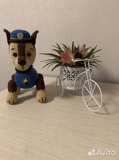 Собака вязаная Гонщик