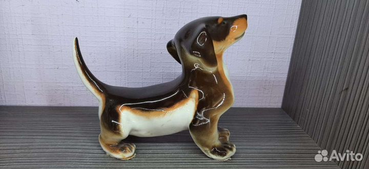 Фарфоровая статуэтка Такса лфз