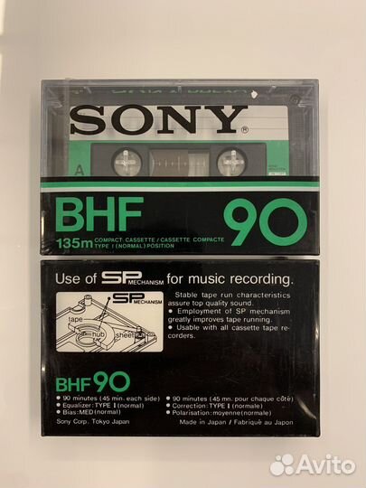 Аудиокассеты Sony AHF BHF Duad JHF FeCr