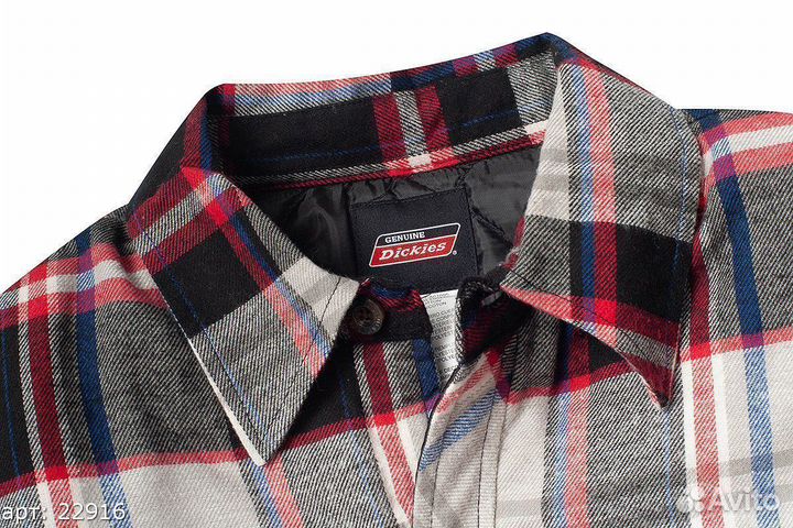 Рубашка Dickies grey n red cell клетчатая