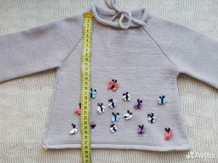 Кофточка для девочки вязаная hand made, 62-68