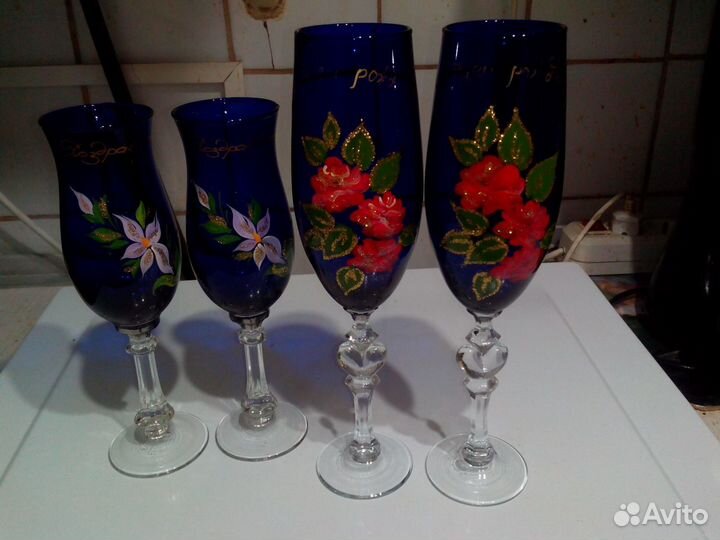 Лебедь бокалы фужеры рюмки стопки графины стекло