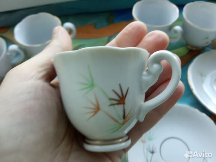 Кофейные чашки фарфоровые Корея идеал сост 6 пар