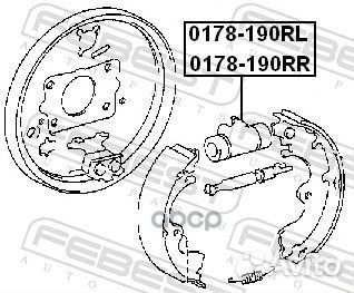 Цилиндр тормозной задний зад прав 0178-190R