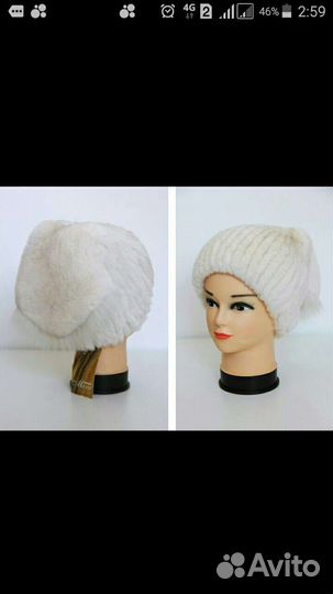 Шапки женские новые норка,кролик рекс