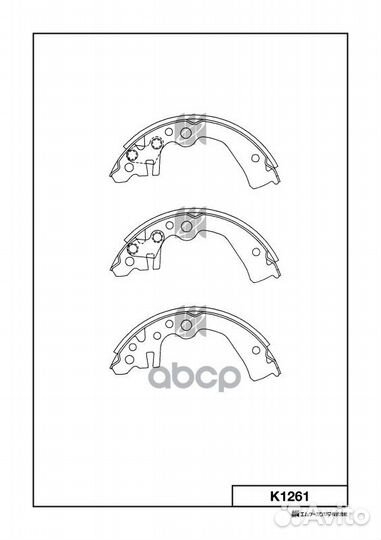 K1261 колодки барабанные задние Nissan March/N