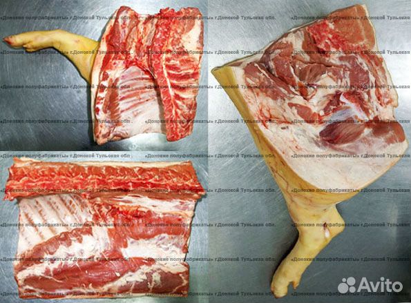 Мясо свинины оптом, в полутушах или частями
