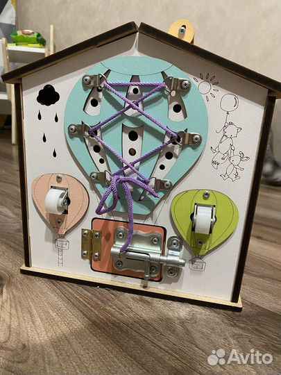 Бизиборд домик со светом большой