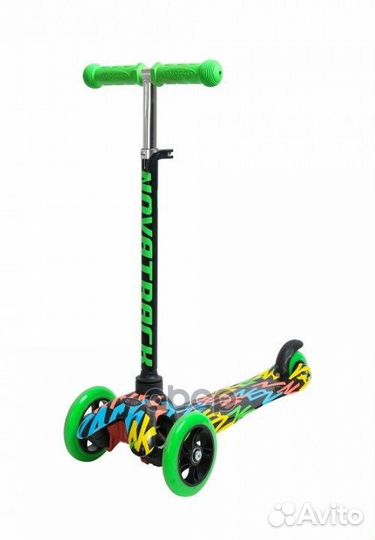 Самокат 3-х колесный Кикборд детский Disco-kids