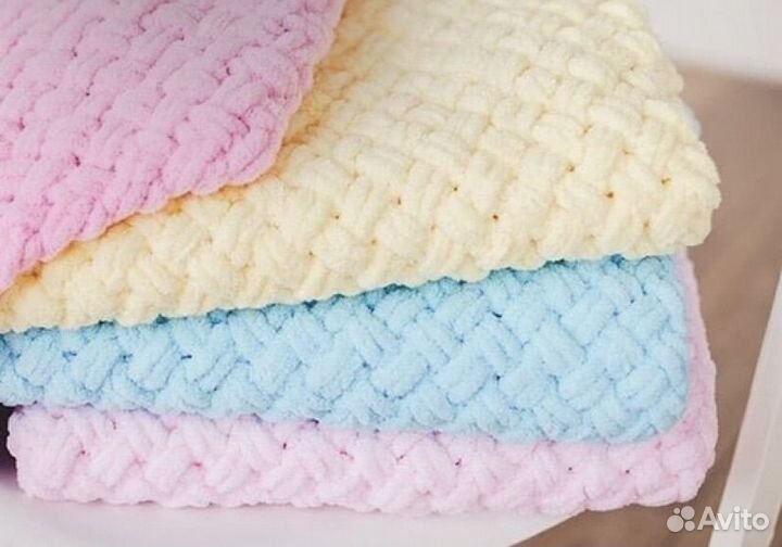 Плед детский вязаный ручная работа