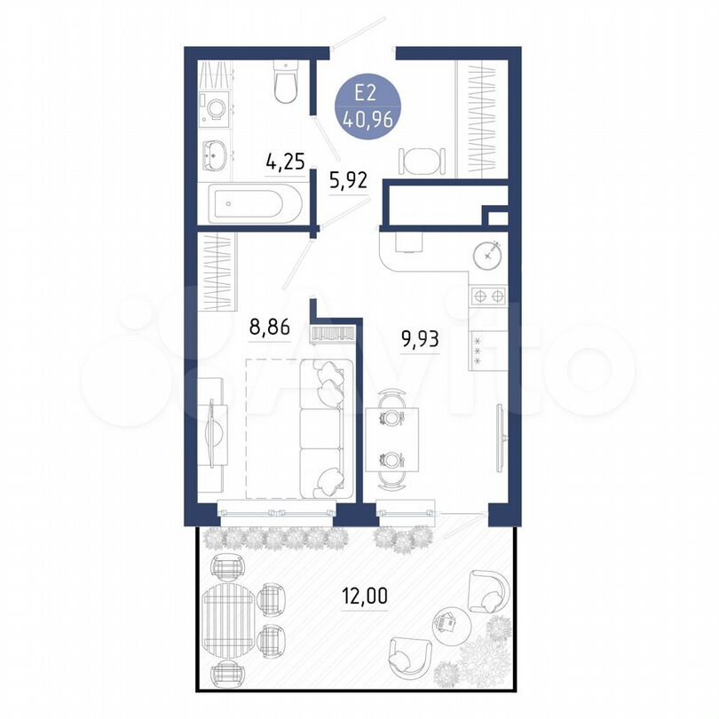 1-к. квартира, 41 м², 1/18 эт.