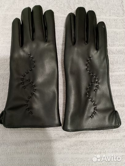 Перчатки женские кожаные