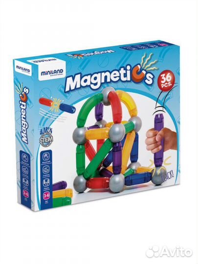 Магнитный конструктор Miniland 3-6 лет