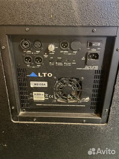 Alto Колонки 2 шт, сабвуфер 2 шт, микшер