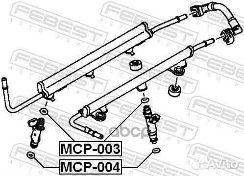 Кольцо уплотнительное топливной форсунки toyota