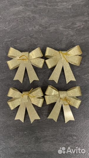 Бант на елку. Снежинка