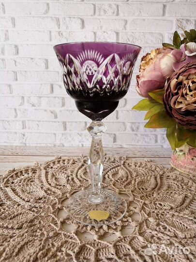 Фужер бокал цветной хрусталь Германия